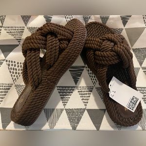 H&M Fabric Rope Sandals Sz 8